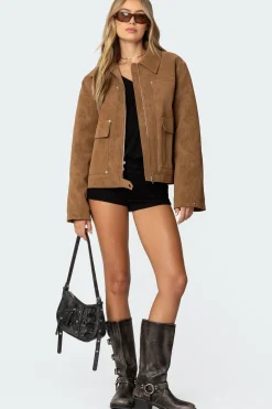 Annabelle Oversized Faux Suede Jacket