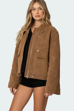 Annabelle Oversized Faux Suede Jacket
