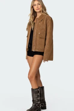 Annabelle Oversized Faux Suede Jacket