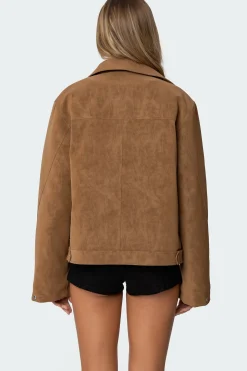Annabelle Oversized Faux Suede Jacket