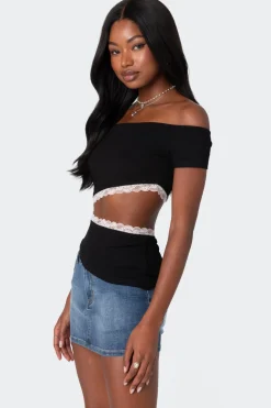 Annaise Off Shoulder Cut Out Top