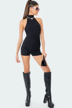 Annie Ribbed Open-Back Jumpsuit