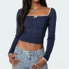 Ansley Lacey Cable Knit Top