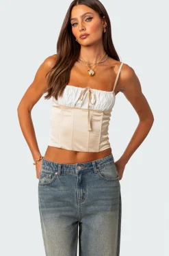 Arabelle Satin Lace Up Corset