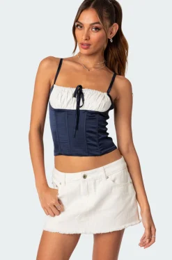 Arabelle Satin Lace Up Corset