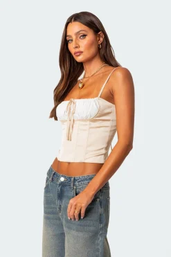 Arabelle Satin Lace Up Corset
