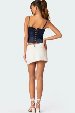Arabelle Satin Lace Up Corset