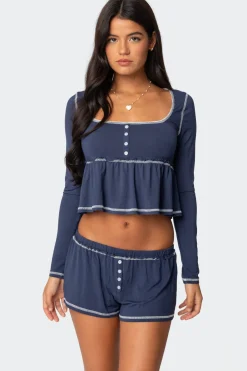 Arianne Contrast Babydoll Top