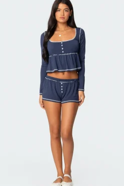 Arianne Contrast Babydoll Top