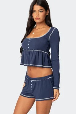 Arianne Contrast Babydoll Top