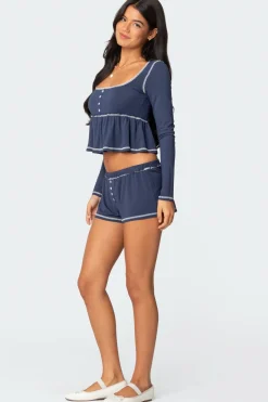 Arianne Contrast Babydoll Top
