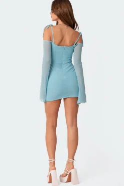 Ariel Off Shoulder Mesh Mini Dress
