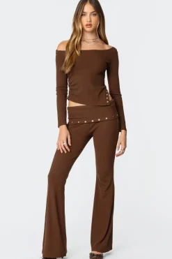 Aries Studded Fold Over Leggings