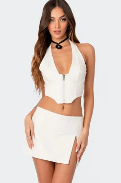 Armina Faux Leather Cupped Corset