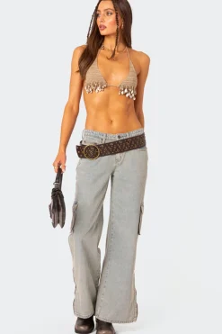 Aruba Beaded Crochet Bra Top