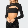 Ash Ribbed Two-Piece Top