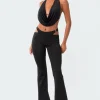 Ashanti Low-Rise Cut-Out Flared Pants