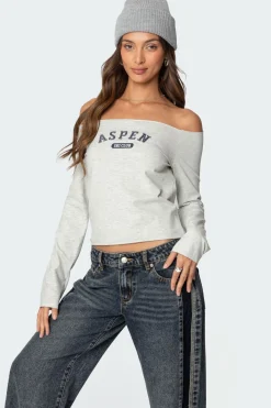 Aspen Ski Club Off Shoulder Top