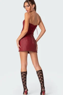 Aster Faux Leather Corset