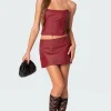 Aster Faux Leather Mini Skirt