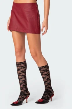 Aster Faux Leather Mini Skirt