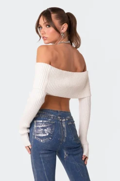 Astrea Fold Over Cropped Sweater