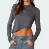 Asymmetric Long Sleeve T Shirt