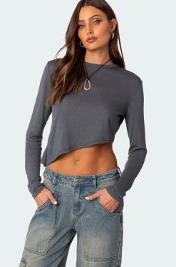 Asymmetric Long Sleeve T Shirt