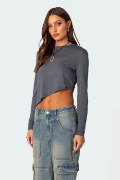 Asymmetric Long Sleeve T Shirt