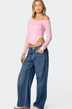 Asymmetric Two Piece Choker Top