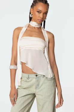 Asymmetric Two Piece Scarf Top