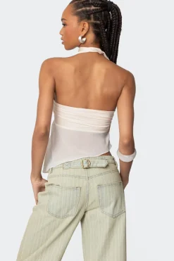 Asymmetric Two Piece Scarf Top