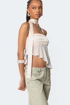 Asymmetric Two Piece Scarf Top