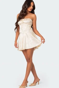 Athalia Satin Corset Mini Dress