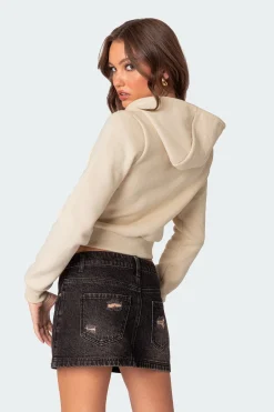 Athletic Dept Cropped Zip Up Hoodie