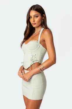 Audrina Side Lace Up Cupped Corset