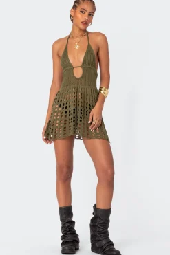 Austin Open Back Crochet Mini Dress