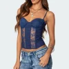 Avena Linen Look Lacey Corset