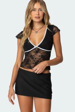 Avi Sheer Lace Top