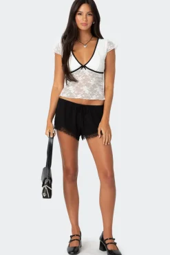 Avi Sheer Lace Top