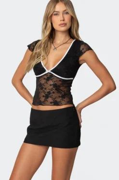 Avi Sheer Lace Top