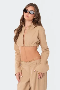 Avianna Open Back Collared Shirt