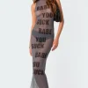 Babe Sheer Mesh Maxi Dress