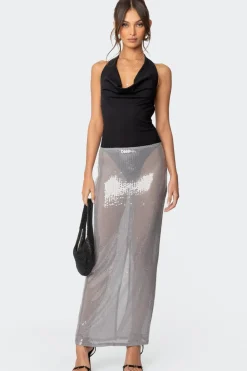 Backless Cowl Neck Bodysuit