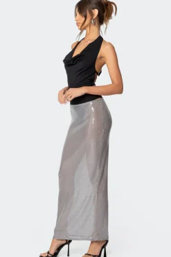 Backless Cowl Neck Bodysuit