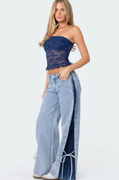 Ballet Sheer Lace Tube Top