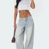Balloon Washed Low Rise Jeans