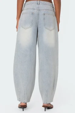 Balloon Washed Low Rise Jeans