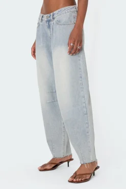 Balloon Washed Low Rise Jeans