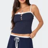 Baxter Button Front Ribbed Tank Top